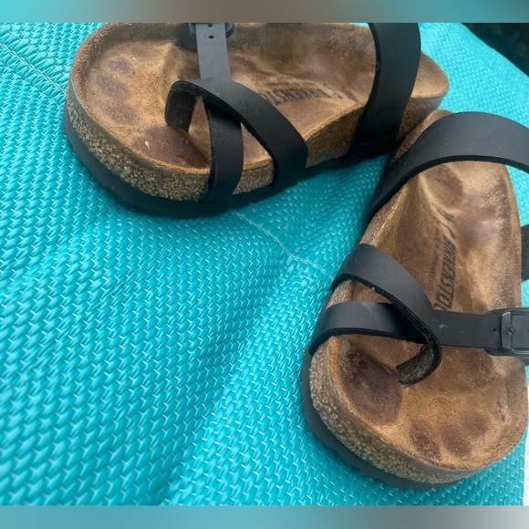 ✨🥳Birkenstock Mayari Birko-Flor Black Adjustable Straps and Cork Footbed Sandals - Picture 6 of 11